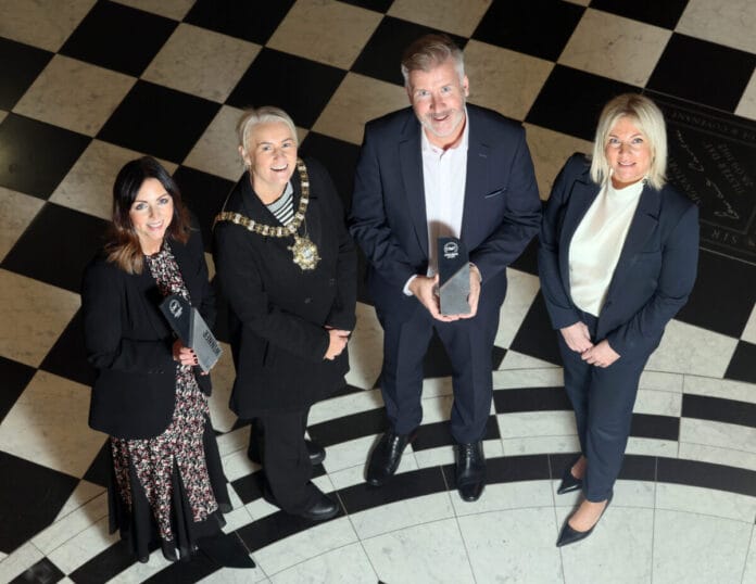 Rachael McGuickin - Visit Belfast, Councillor Tracy Kelly Lord Mayor of Belfast, Rob McConnell - ICC Belfast, Nikki Paterson - Tourism NI